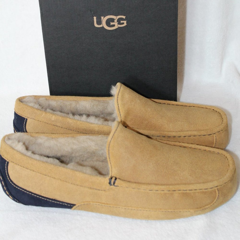 NEW UGG‎ ASCOT Suede Shearling Slippers